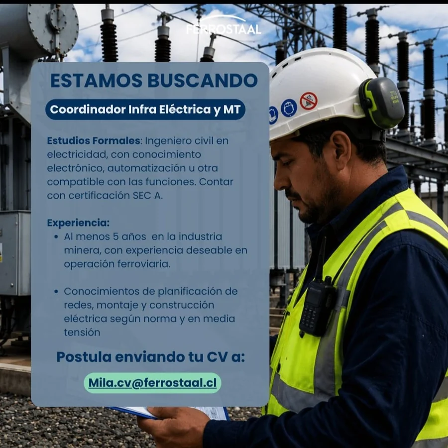 Coordinador Infra Eléctrica y MT - imagen 1