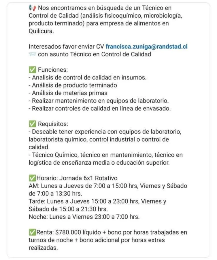 Técnico en Control de Calidad - imagen 1