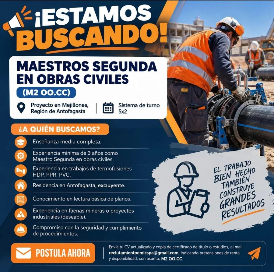 Maestro Segunda en Obras Civiles - imagen 1