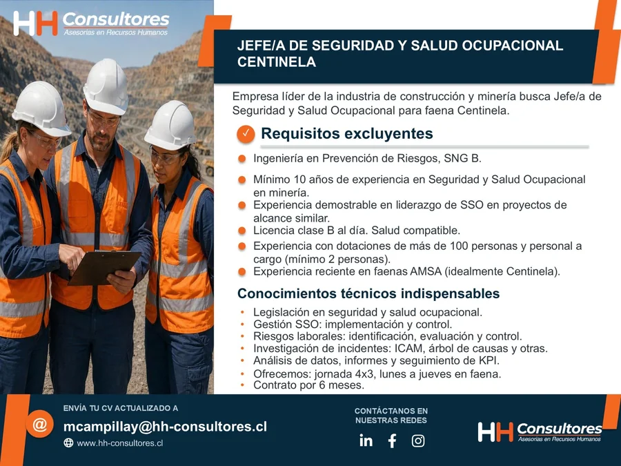 Jefe/a de Seguridad y Salud Ocupacional - imagen 1