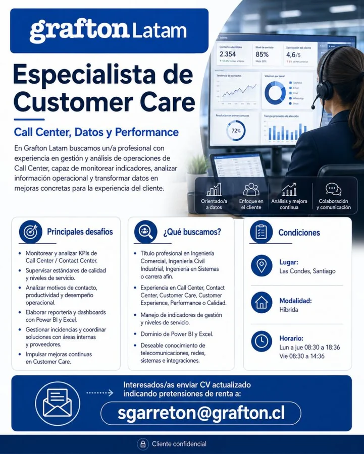 Especialista de Customer Care - imagen 1