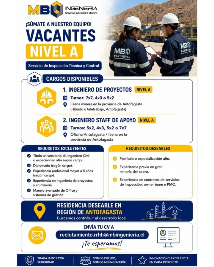 Ingenieros de Proyectos y Staff de Apoyo - imagen 1