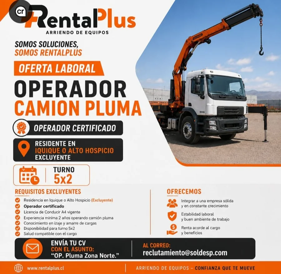 Operador de Camión Pluma - imagen 1