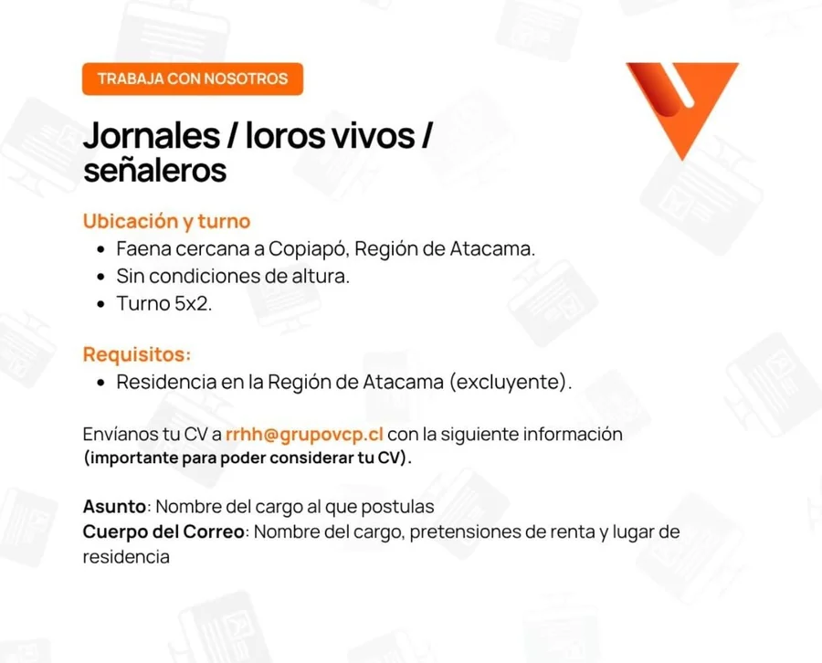 Jornales, Loros Vivos y Señaleros - imagen 1