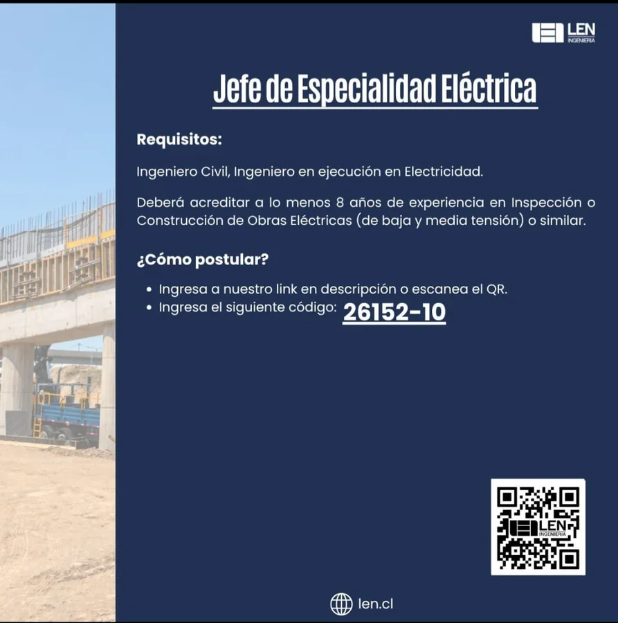 Jefe de Especialidad Eléctrica - imagen 1