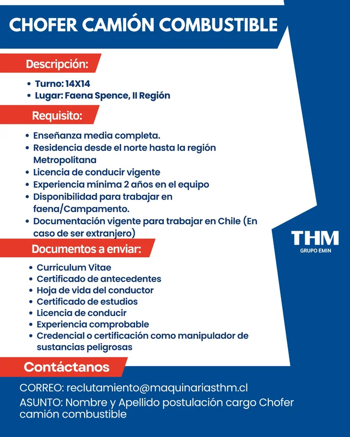 Chofer Camión Combustible - imagen 1