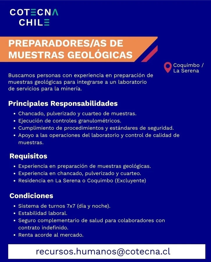 Preparadores/as de Muestras Geológicas - imagen 1