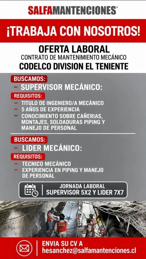 Supervisor Mecánico y Líder Mecánico - imagen 1