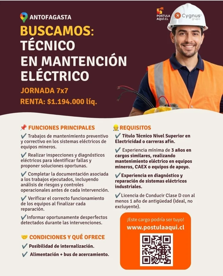 Técnico en mantención eléctrico - imagen 1