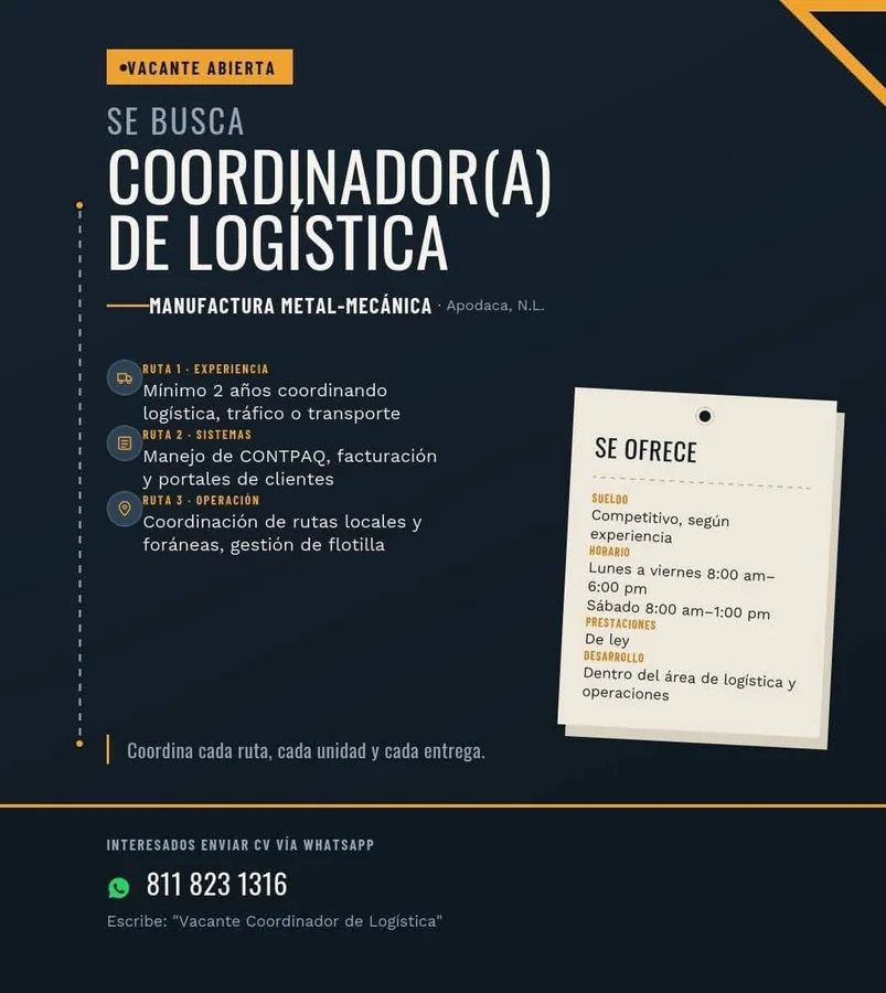 Coordinador de Logística - imagen 1