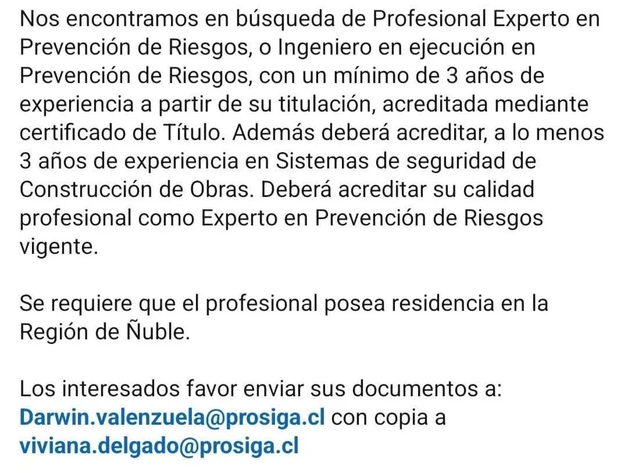 Experto en Prevención de Riesgos - imagen 1
