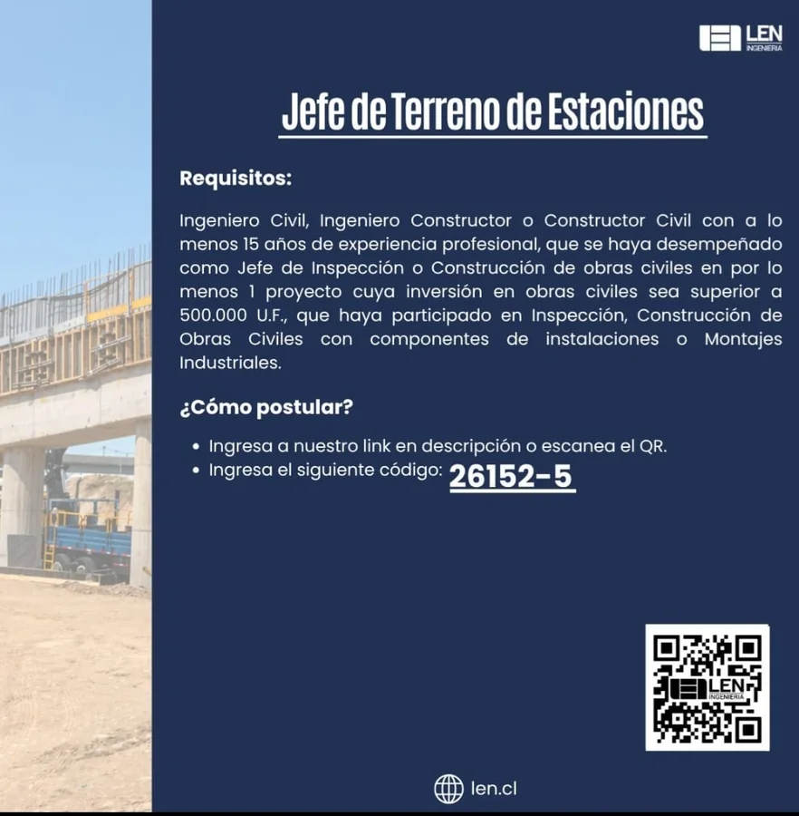 Jefe de Terreno de Estaciones - imagen 1