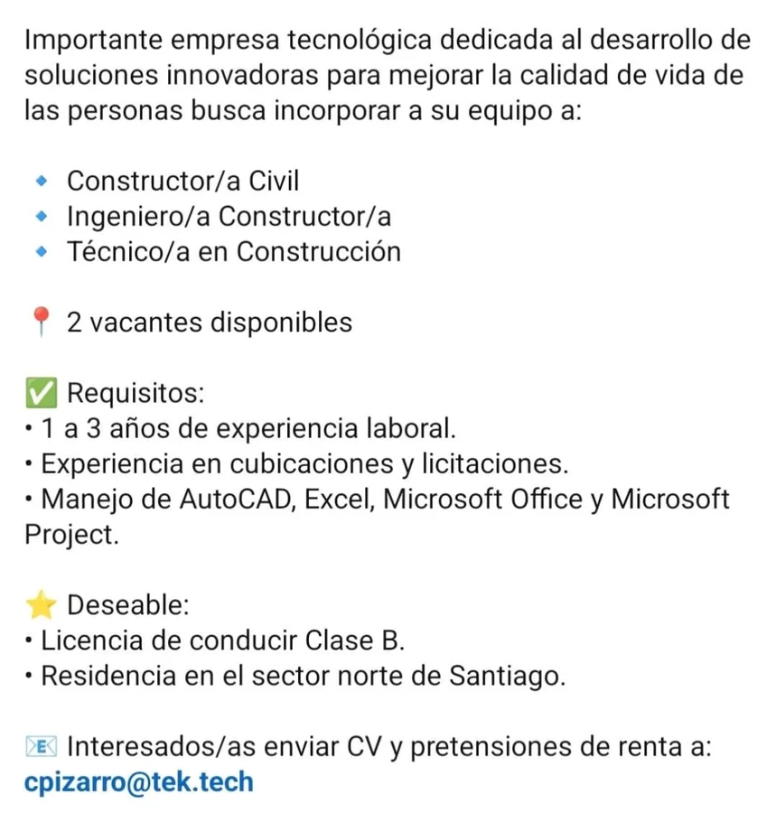 Constructores e Ingeniero/a de Construcción - imagen 1