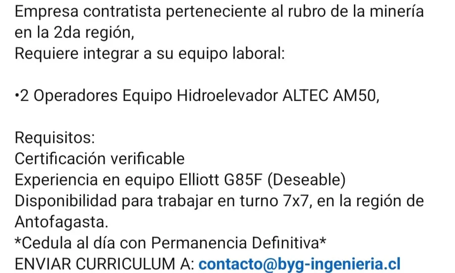 Operadores Equipo Hidroelevador ALTEC AM50 - imagen 1