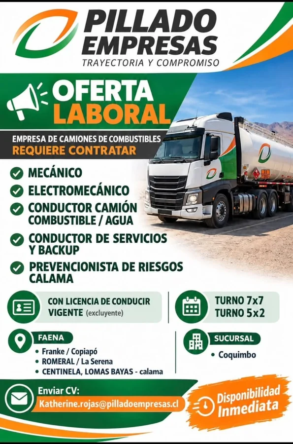Mecánicos, Conductores y Prevencionistas en Faena - imagen 1