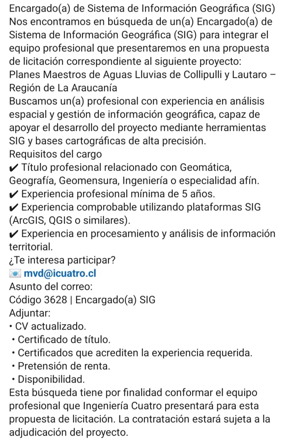 Encargado de Sistema de Información Geográfica (SIG) - imagen 1