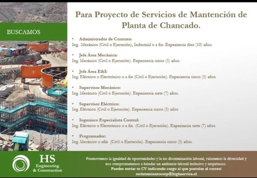 Profesionales de Mantención Planta de Chancado - imagen 1