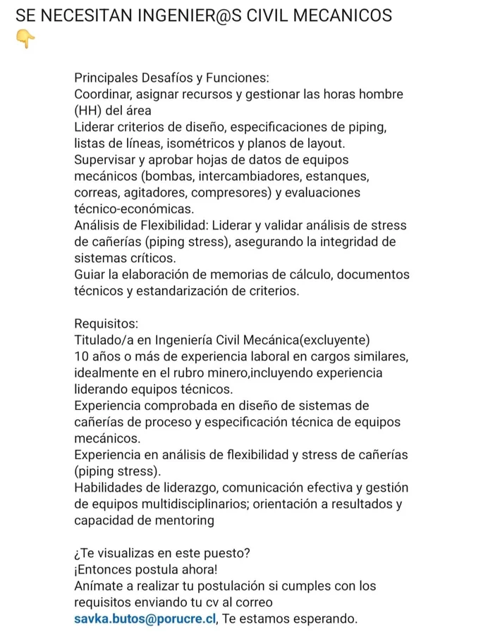 Ingeniero Civil Mecánico - imagen 1