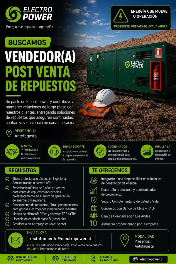 Vendedor Post Venta de Repuestos - imagen 1