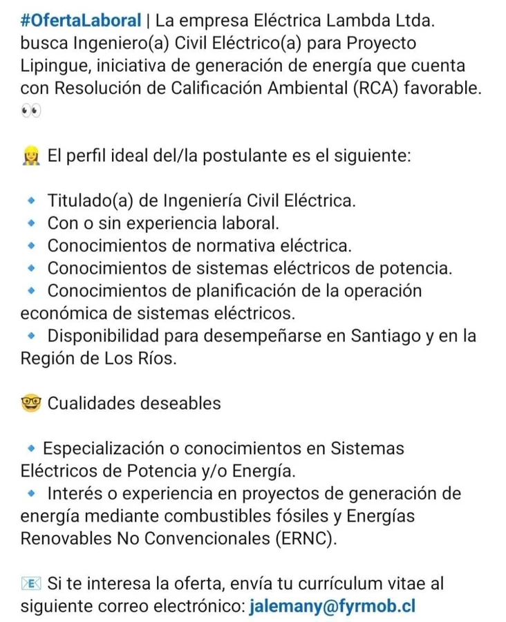 Ingeniero Civil Eléctrico - imagen 1