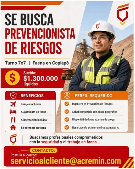 Prevencionista de Riesgos - Turno 7x7 - imagen 1