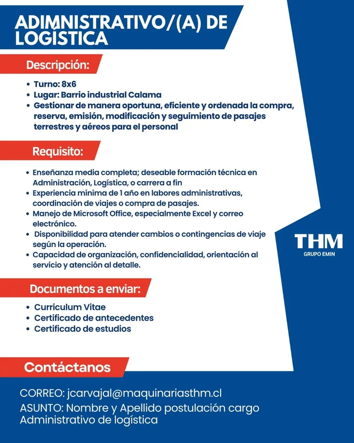 Administrativo de Logística - imagen 1