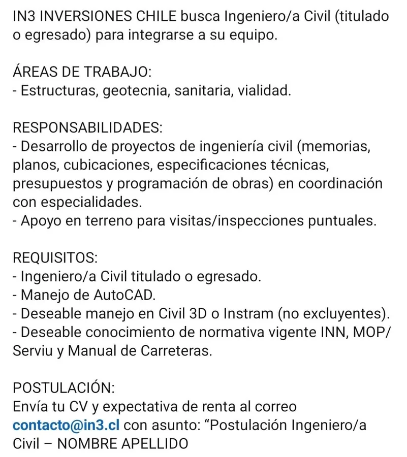 Ingeniero/a Civil - imagen 1