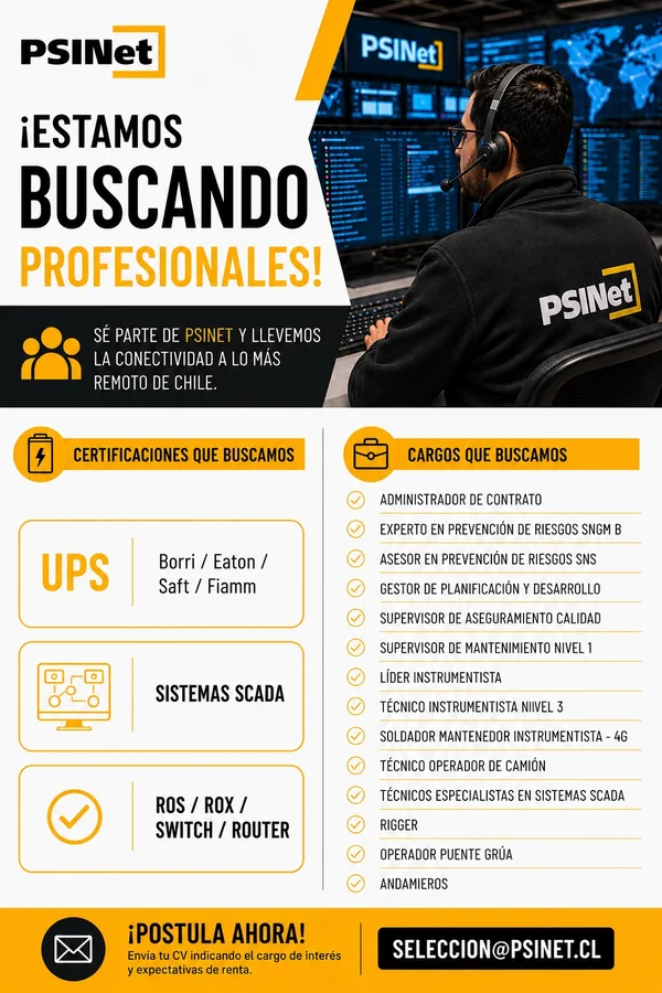 PSINet busca profesionales en conectividad - imagen 1