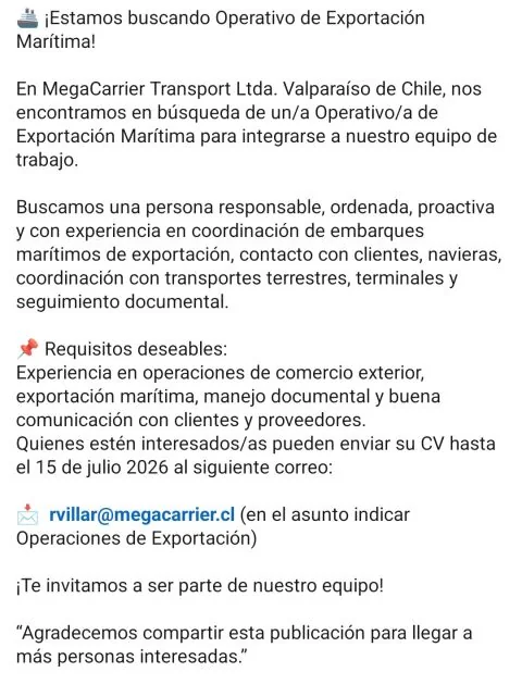 Operativo de Exportación Marítima - imagen 1