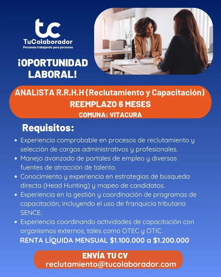 Analista de RRHH (Reclutamiento y Capacitación) - imagen 1