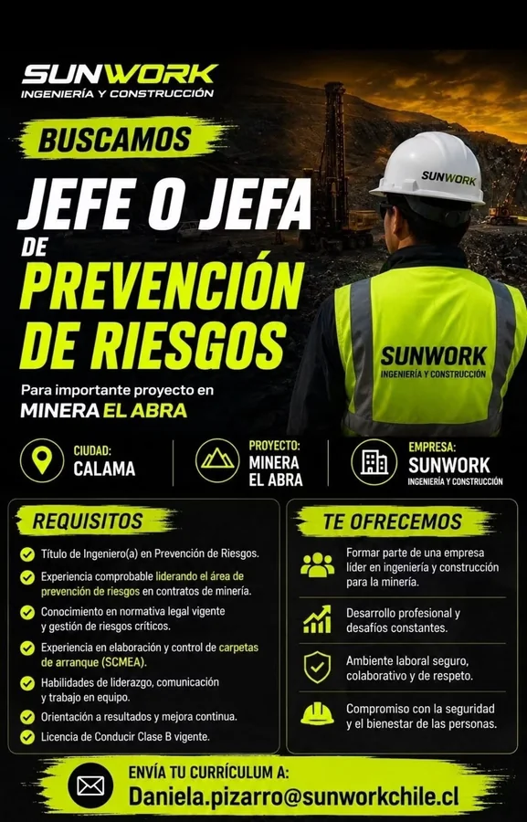 Jefe o Jefa de Prevención de Riesgos - imagen 1