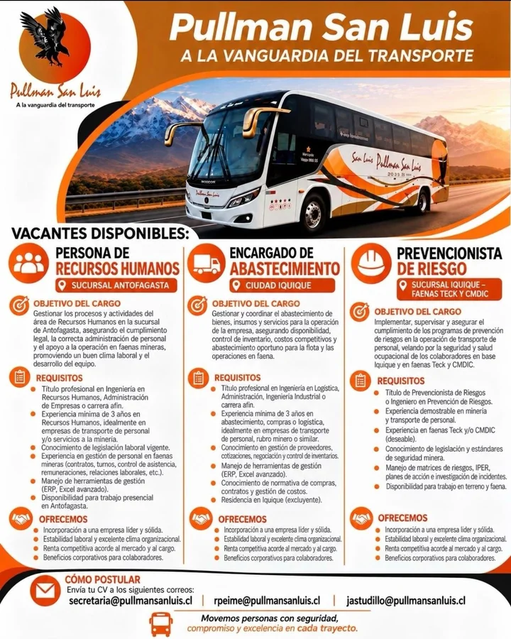 Vacantes Operacionales y Profesionales - imagen 1