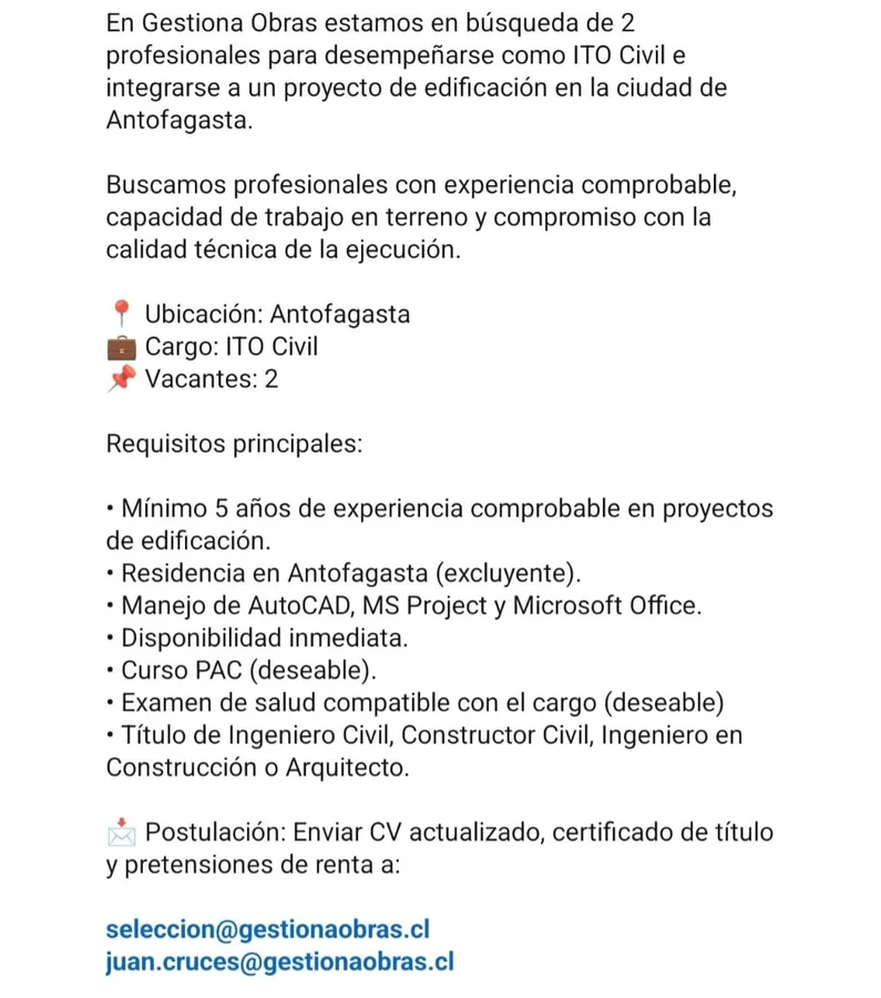 ITO Civil - Proyecto de Edificación - imagen 1