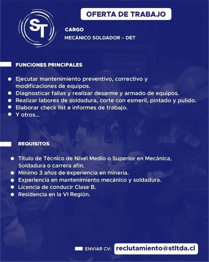 Mecánico Soldador DET - imagen 1
