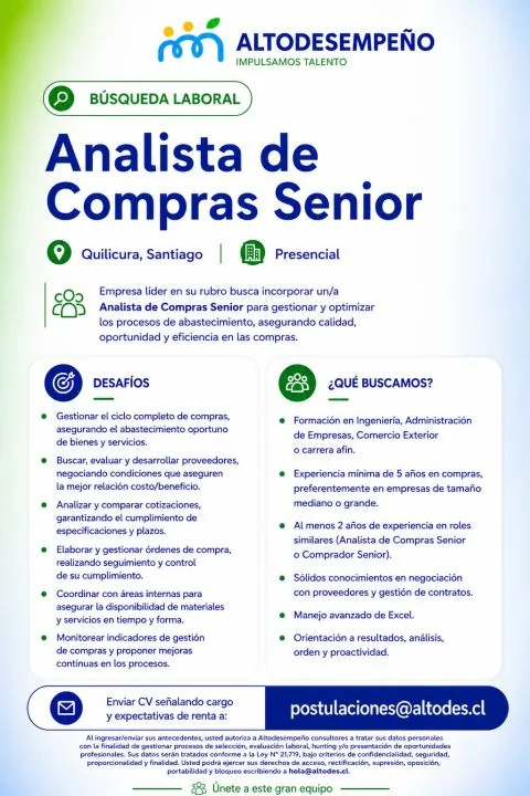 Analista de Compras Senior - imagen 1