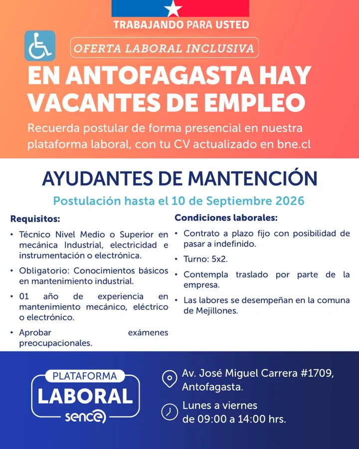 Ayudantes de Mantención - imagen 1