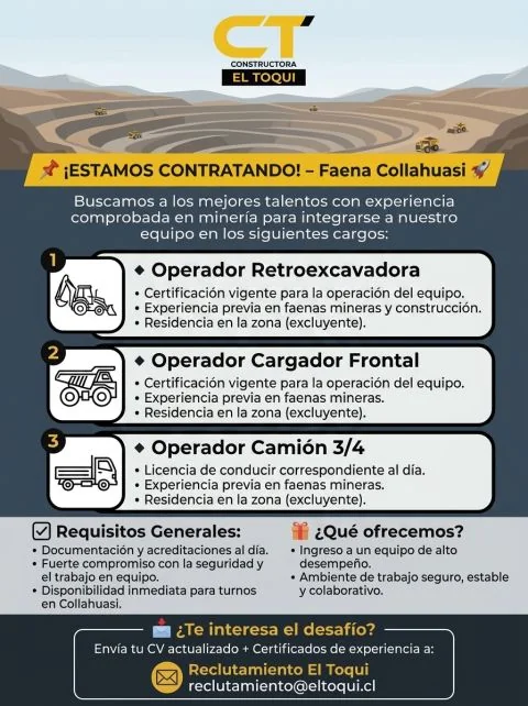 Oportunidad laboral en minería y construcción - imagen 1