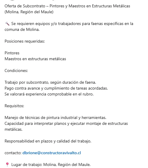 Pintores y Maestros en Estructuras Metálicas - imagen 1