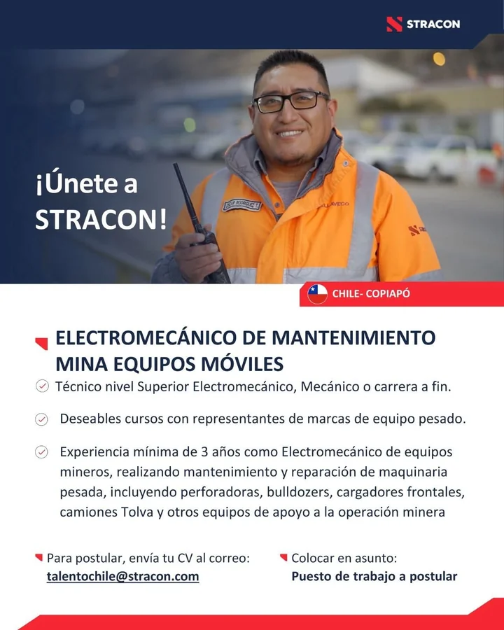 Electromecánico de Mantenimiento Mina - imagen 1