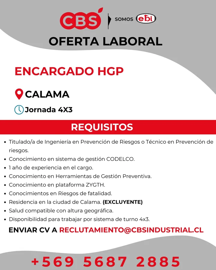 Encargado HGP - imagen 1