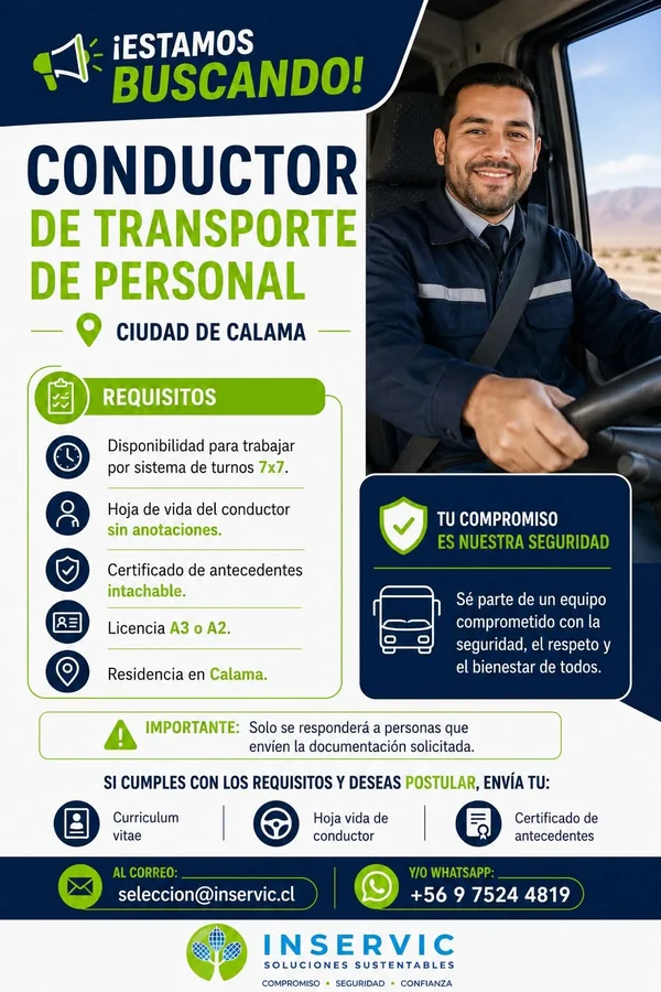 Conductor de transporte de personal - imagen 1