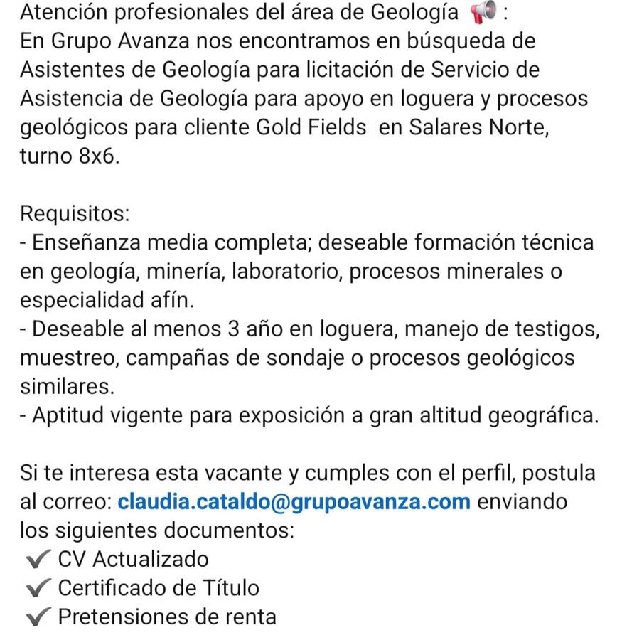 Asistente de Geología - imagen 1