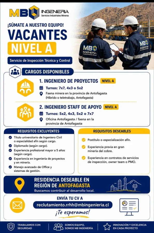 Ingeniero de Proyectos y Staff de Apoyo - imagen 1