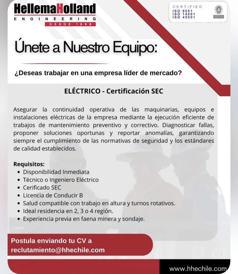 Eléctrico certificado SEC para minería - imagen 1