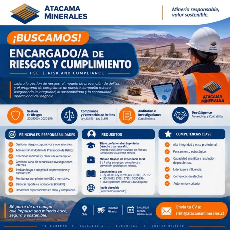 Encargado/a de Riesgos y Cumplimiento - imagen 1