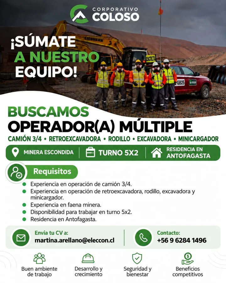 Operador Múltiple de Maquinaria - imagen 1