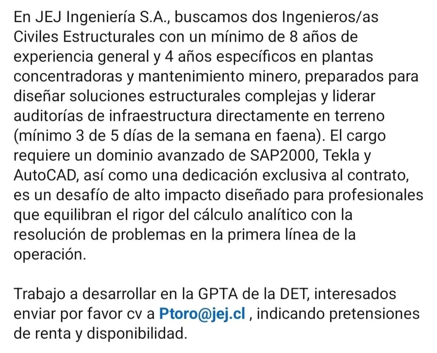 Ingeniero Civil Estructural - imagen 1