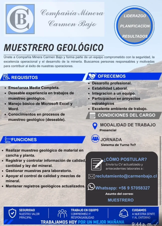 Muestreo Geológico en Minería - imagen 1