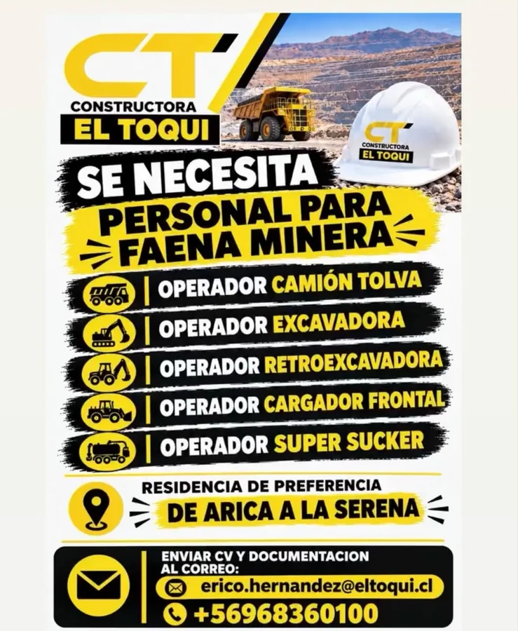 Operadores de Maquinaria para Faena Minera - imagen 1
