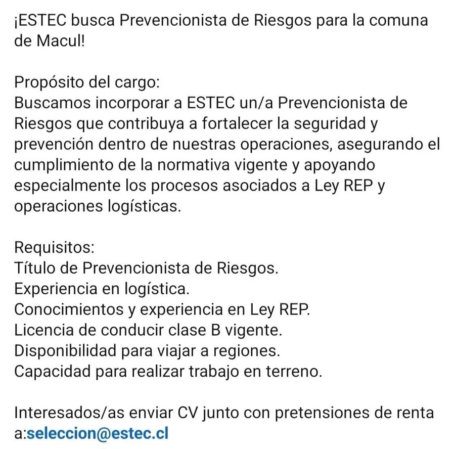 Prevencionista de Riesgos - imagen 1